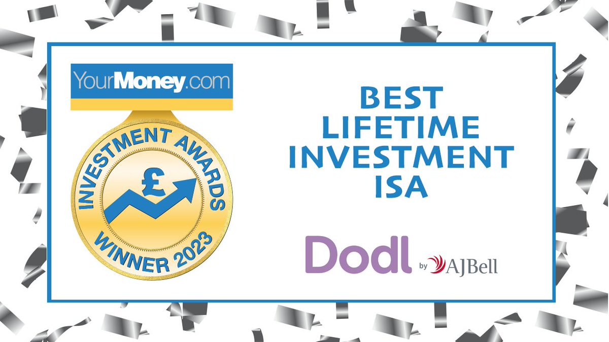 Congratulations to <a href="/DodlApp/">AJ Bell Dodl</a> by <a href="/ajbell/">AJ Bell</a> for winning Best Lifetime Investment ISA at the 2023 YourMoney.com Investment Awards #YMA2023