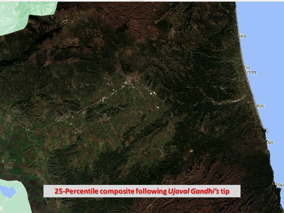 ChristofKar's tweet image. Following Ujaval Gandhi 's script for cloud-free images using median composite and percentile composite gives really good results comparing to median composites based on QA60 filtering. #spatialthoughts #GEE #Sentinel2