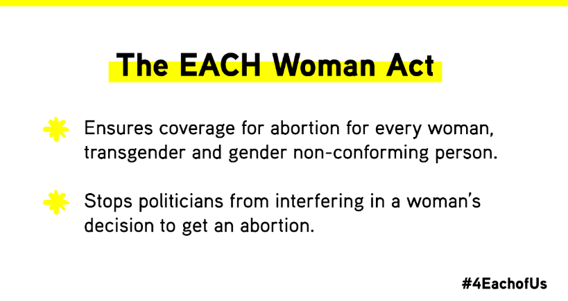 In 2023 and beyond, we’re trying to THRIVE and fighting to make sure we control our own bodies and our own futures. With the EACH Act, we can make our own decisions about pregnancy, parenting and abortion.

#BeBoldEndHyde #4EACHofUs