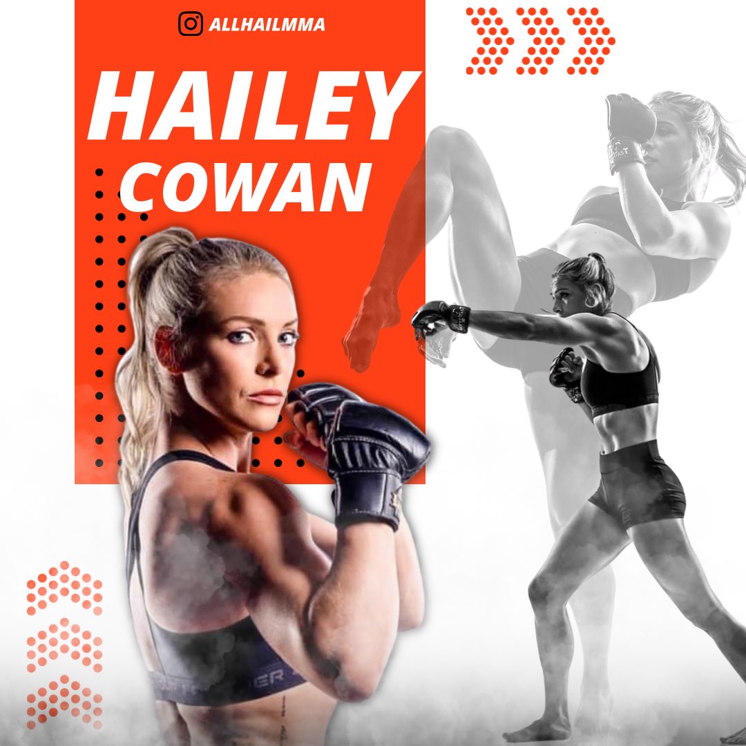 KateRadomska's tweet photo. Design made for MMA fighter @allhailmma 🔥
#mma #ufc #haileycowan #femalefighter #graphicdesign https://t.co/pXOsIk8NBF