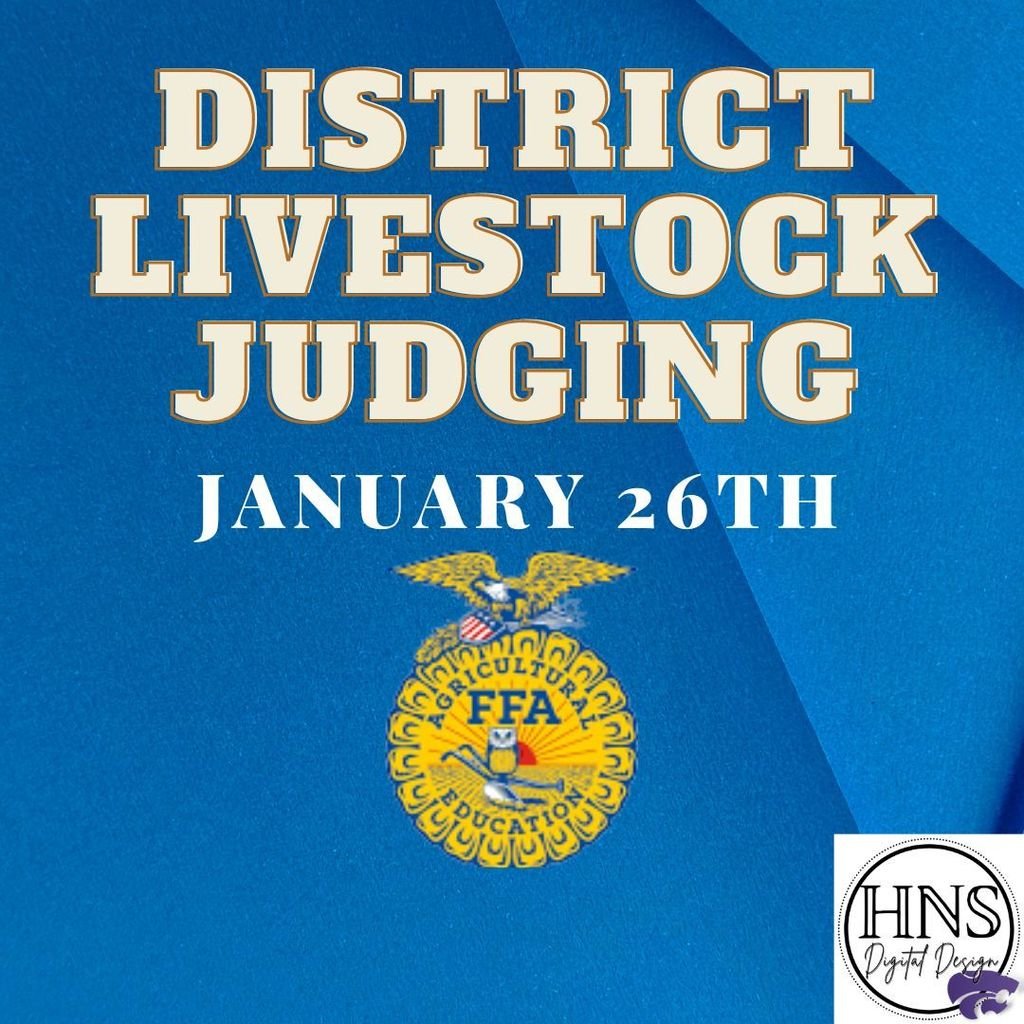 Help support our FFA members as they go to district Livestock judging. Good Luck!