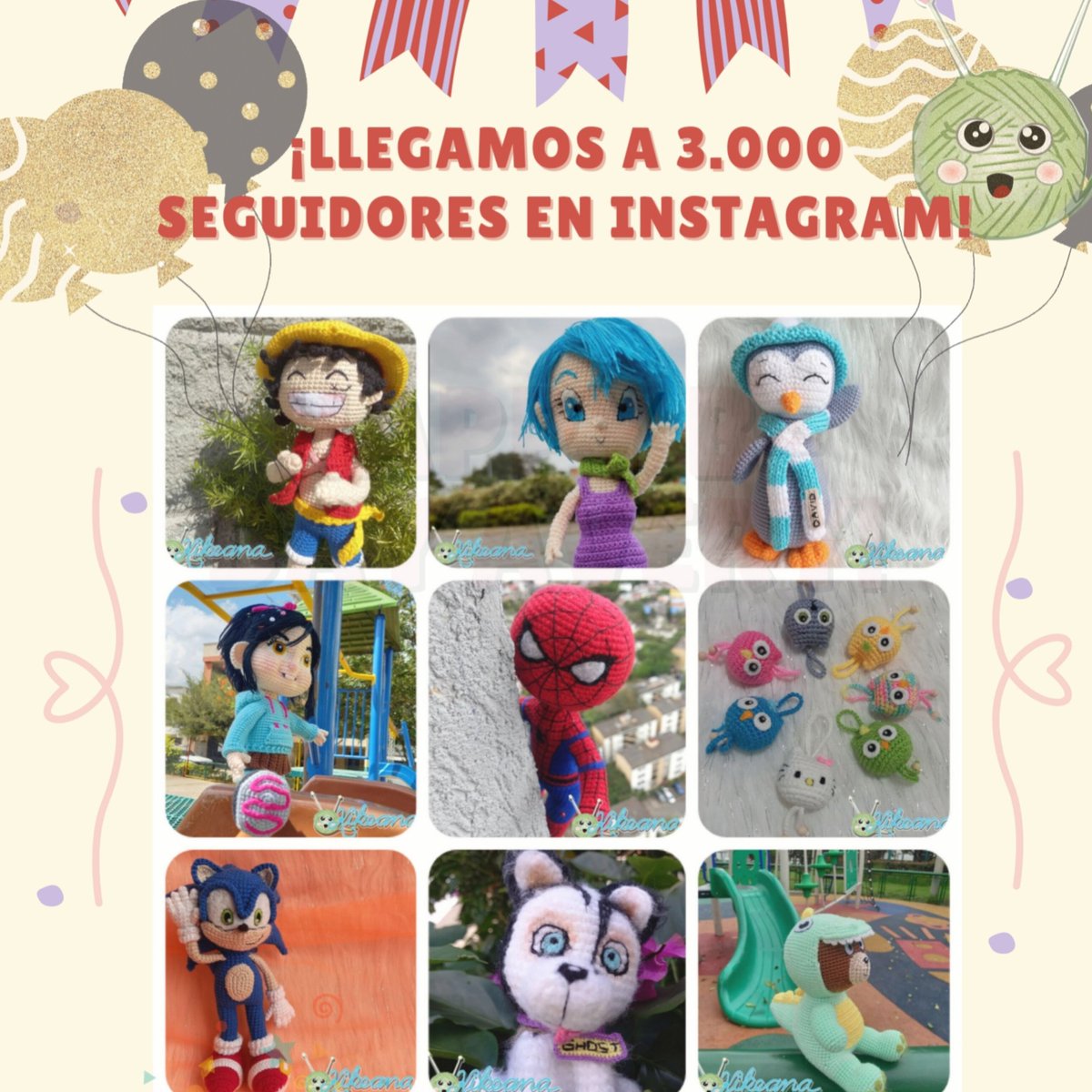 ¡Llegamos a los 3.000 seguidores en Instagram🥳🎉🍾!, Y queremos darle las gracias a cada uno de nuestros seguidores, por todo el apoyo que nos han brindado este tiempo en Kikeana, nos motivan cada día más. 🧵💚

#KikeanaPost #Amigurumi #celebracion #seguidores #followers