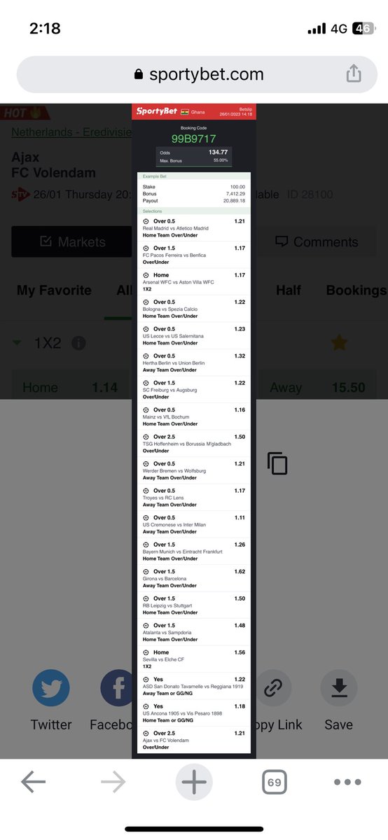 GabbySirh's tweet photo. New Slip + Rebet 
1. 99B9717
2. B83B6A2F  Rebet
GoodLuck but will still Post some Over0.5 for today https://t.co/dsVVbGufwe