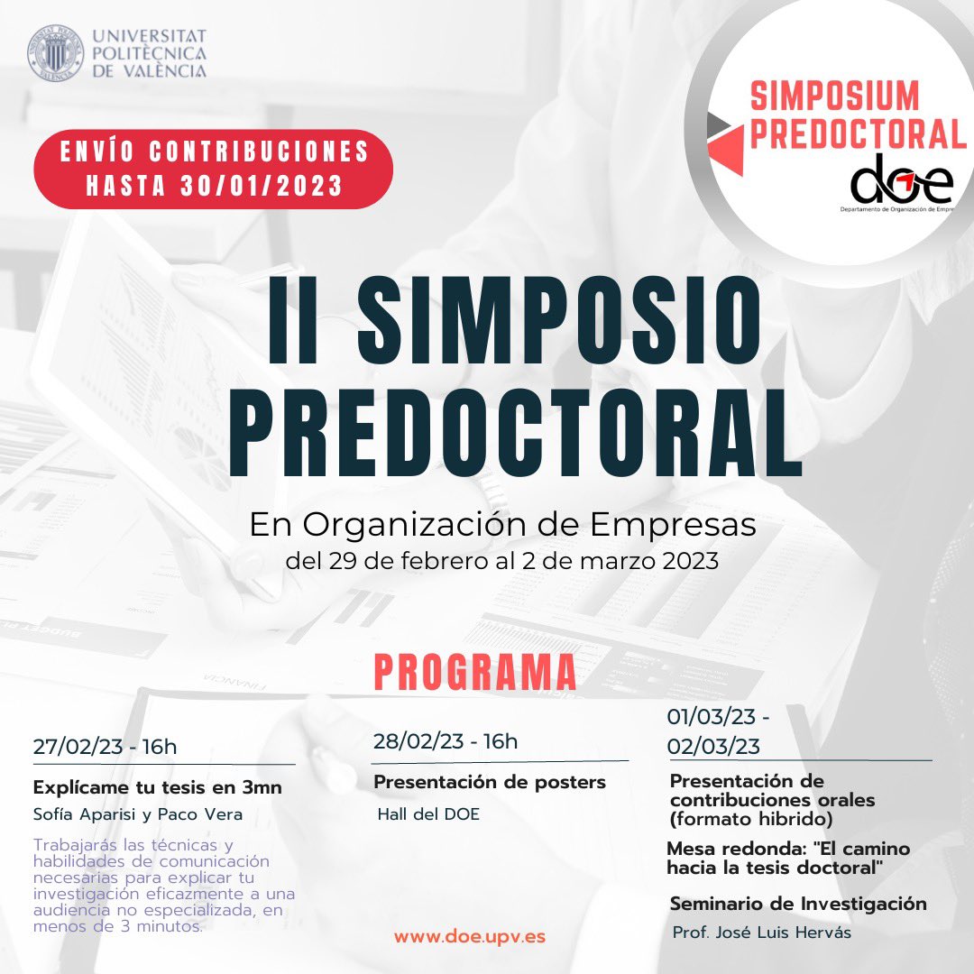 Últimos días para presentar tu contribución 😊