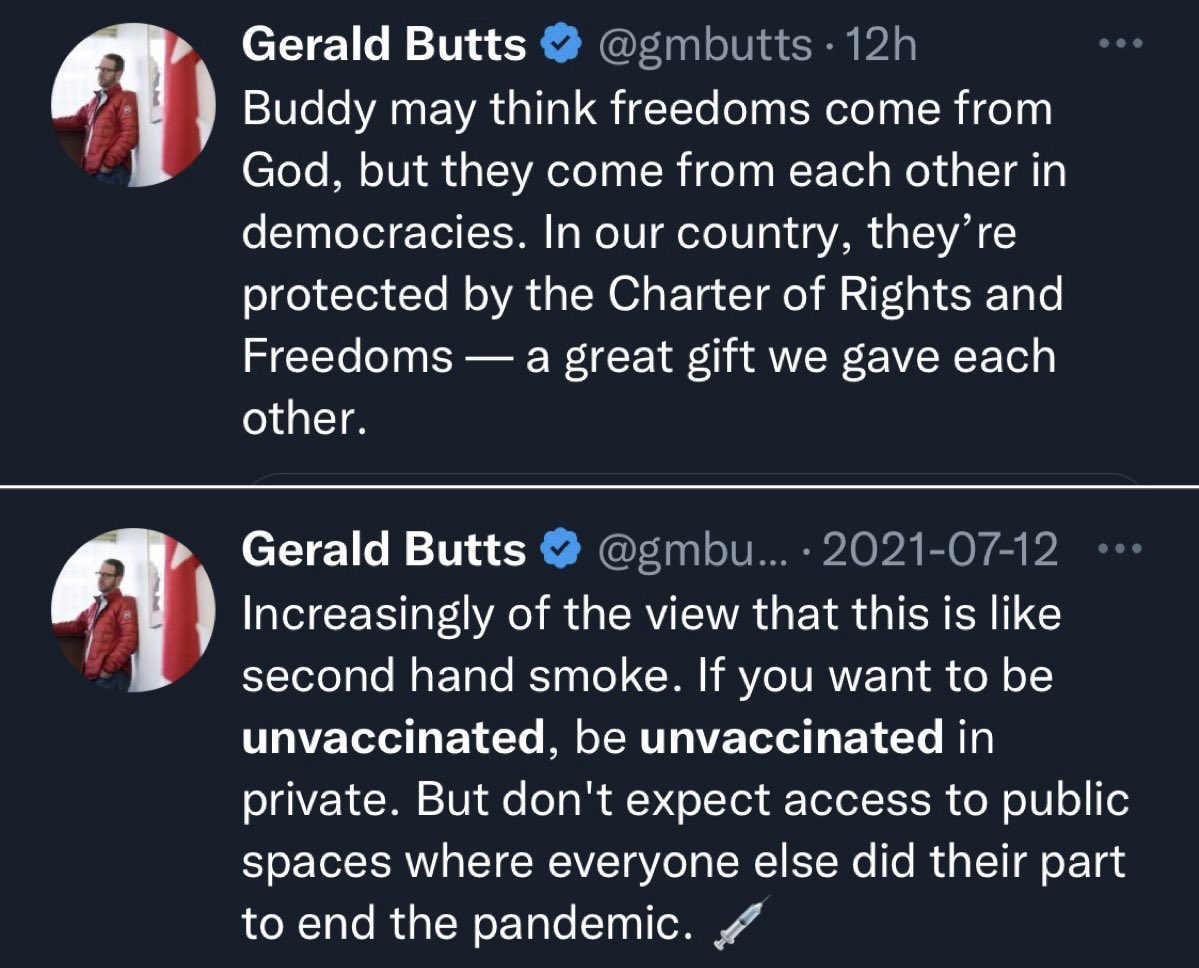 Gerald from 12 hours ago forgot about how Gerald felt about human rights a year &amp; a half ago. The Liberals are not nice people. They are vindictive scum.