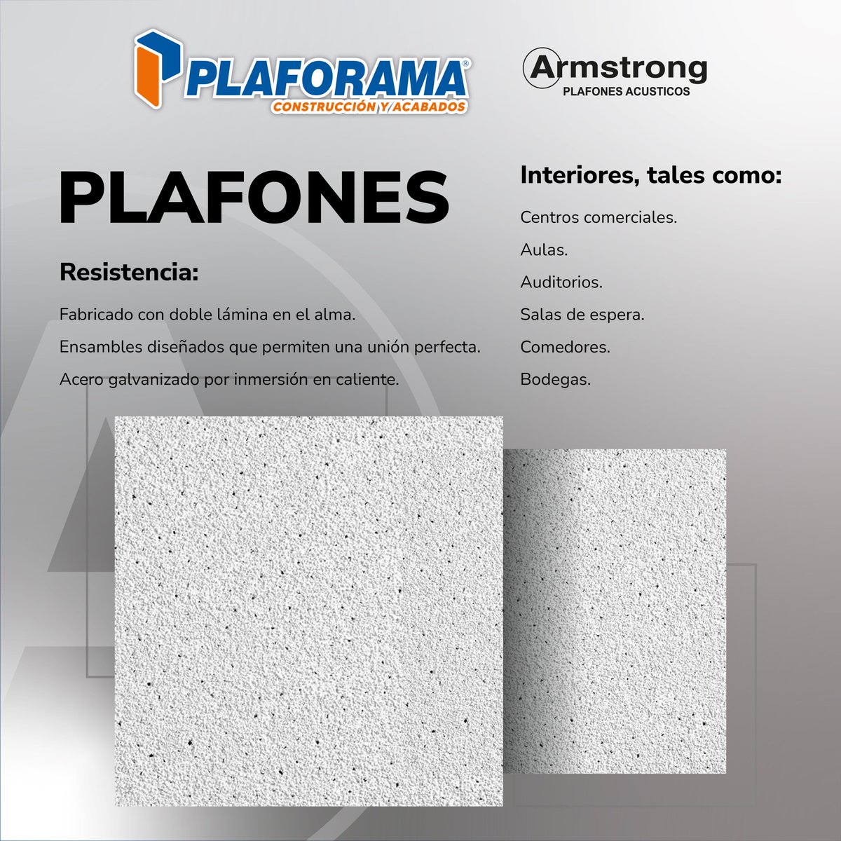 plaforama's tweet photo. Plafones Armstrong revisa sus principales resistencias y encuéntralo en sucursales #Plaforama
#Monterrey 

Entra y localiza la sucursal más cercana a ti.
🖥▸ https://t.co/LUZZeCzKGM https://t.co/USbdeXnDo2