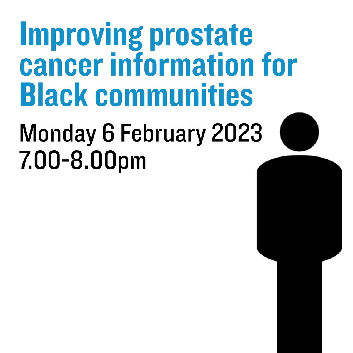 We now recommend all Black men over 45 speak to their GP about a PSA blood test.

Black men are at double the risk of the rest of the population. But rates of Black men being tested don’t reflect this.

Join our webinar to hear more about our new guidance: bit.ly/3ksauLo