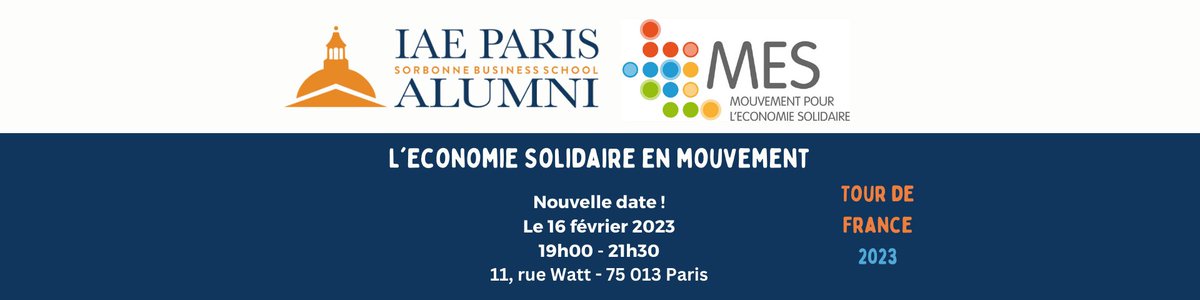 L'Economie solidaire en mouvement sous la dir. @JosetteCombes @jlLaville @lLasnierNobru sera présenté le 16 févr. à 19h00 - 13, rue Watt #Paris13. Merci à @IAEParisAlumni 📢 bit.ly/3FOSvpC 👉bit.ly/3FVIh6Q @MarleneSchiappa @NathalieRaulCroset @PhilippeEynaud