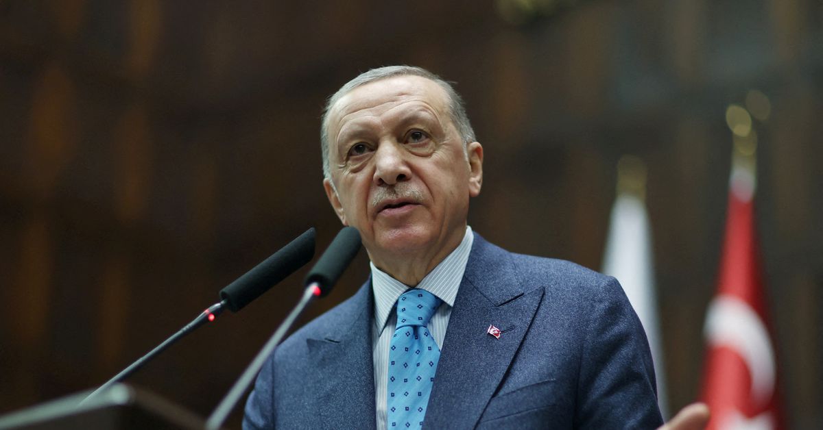 Reuters's tweet photo. Analysis: Erdogan thrusts NATO expansion issue into Turkey's tense election campaign https://t.co/X5RhpHdkzH https://t.co/kRCmzLBMkB