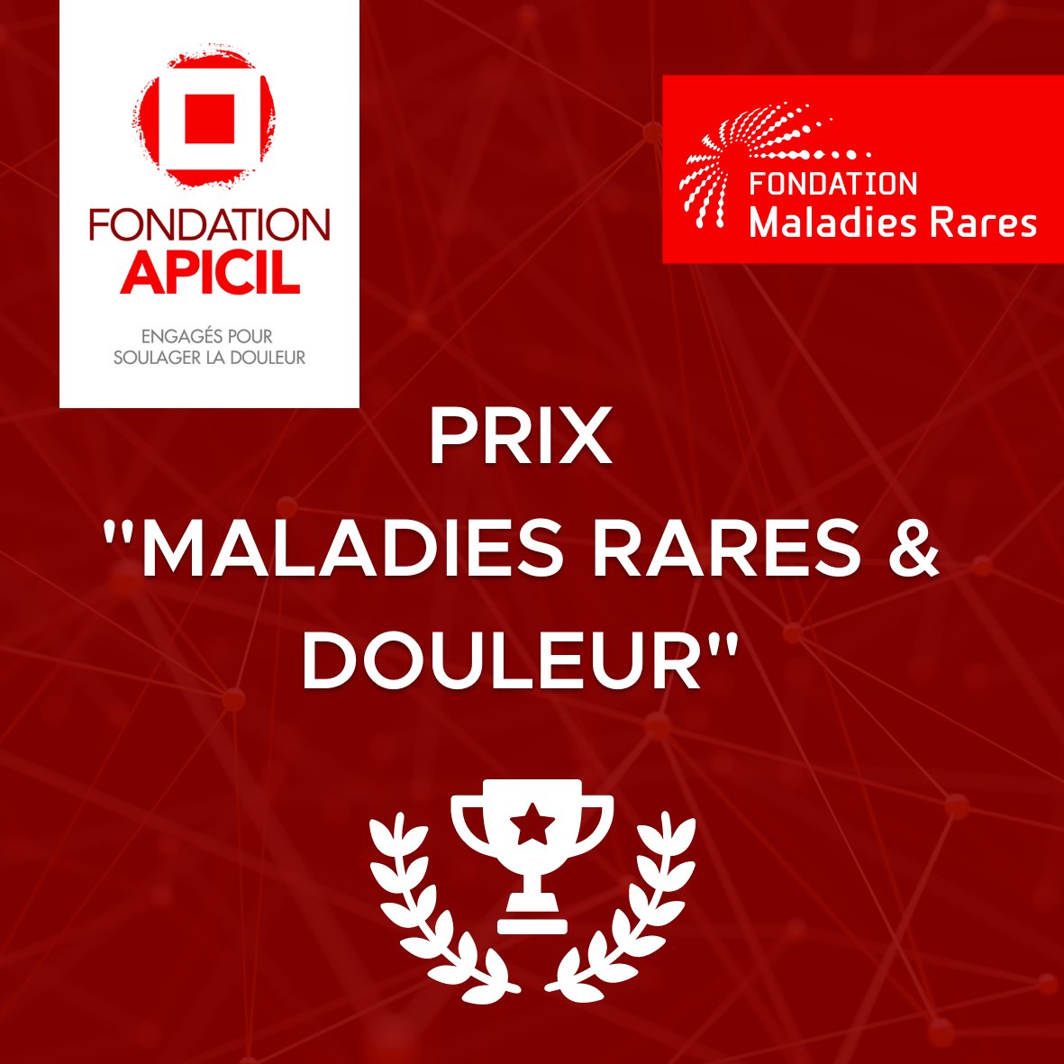 Fondation Maladies Rares (@fdmaladiesrares) on Twitter photo 🏆 La <a href="/FondationAPICIL/">Fondation APICIL</a>  s’associe à la <a href="/fdmaladiesrares/">Fondation Maladies Rares</a>  en soutenant à hauteur de 15 000€ un projet de recherche « maladies rares et douleur ». 
Plus d'infos et dossier de candidature ici 👉lnkd.in/eV6Gpv9e 🏆 La <a href="/FondationAPICIL/">Fondation APICIL</a>  s’associe à la <a href="/fdmaladiesrares/">Fondation Maladies Rares</a>  en soutenant à hauteur de 15 000€ un projet de recherche « maladies rares et douleur ». 
Plus d'infos et dossier de candidature ici 👉lnkd.in/eV6Gpv9e