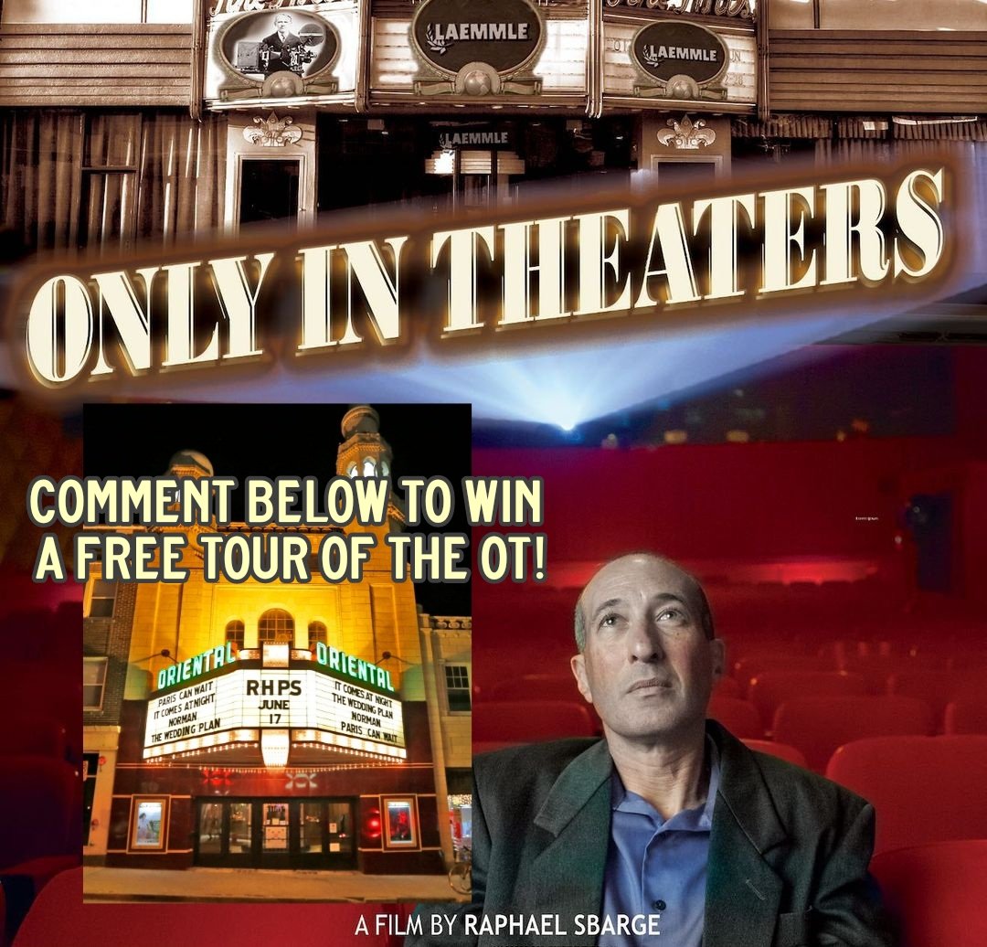 In celebration of our upcoming screenings of ONLY IN THEATERS, we want to provide YOU with an experience you can have...only in theaters!

We're giving away three tours of our historic movie palace, <a href="/TheOrientalMKE/">Oriental Theatre MKE</a>, for you &amp; up to 4 of your friends! (1/2)
