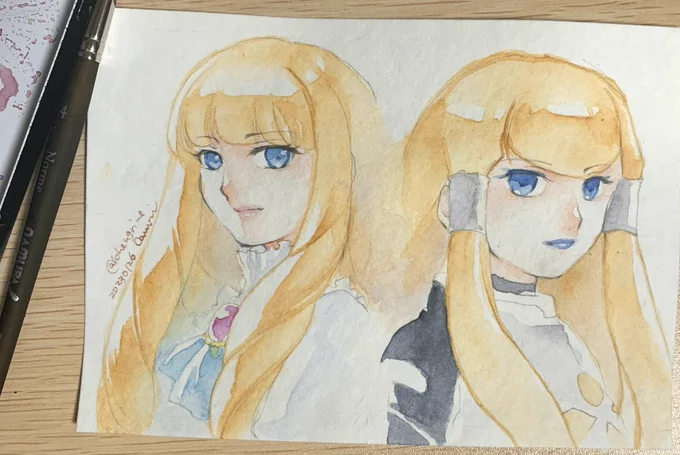 キエルとディアナ先日買ったストラスモアの状態確認も兼ねてらくがき。とりあえず風邪っぴきではなさそうだあと∀ガンダムはいいぞ透明水彩・コピックマルチライナーストラスモア インペリアル 