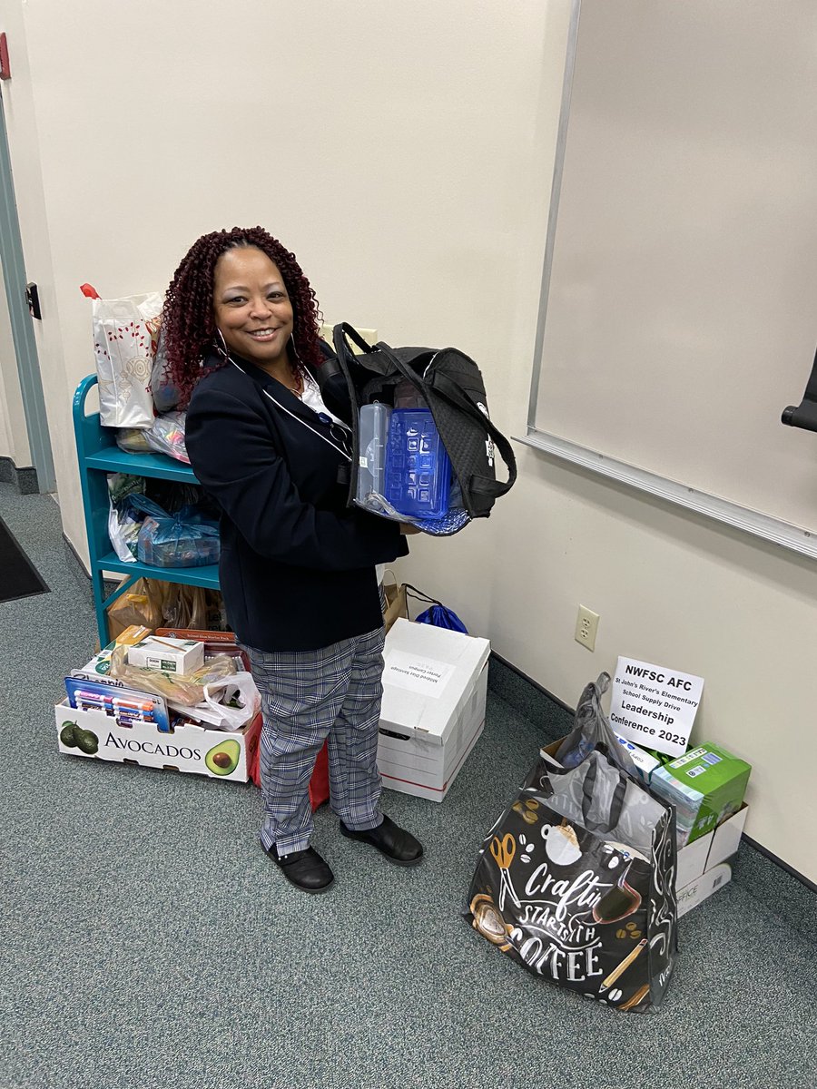 AFC_EDI's tweet photo. Our EDI Chair and State Service Project Chair showing off our donations to the AFC Leadership Service Project. https://t.co/MZtDkHC1AW