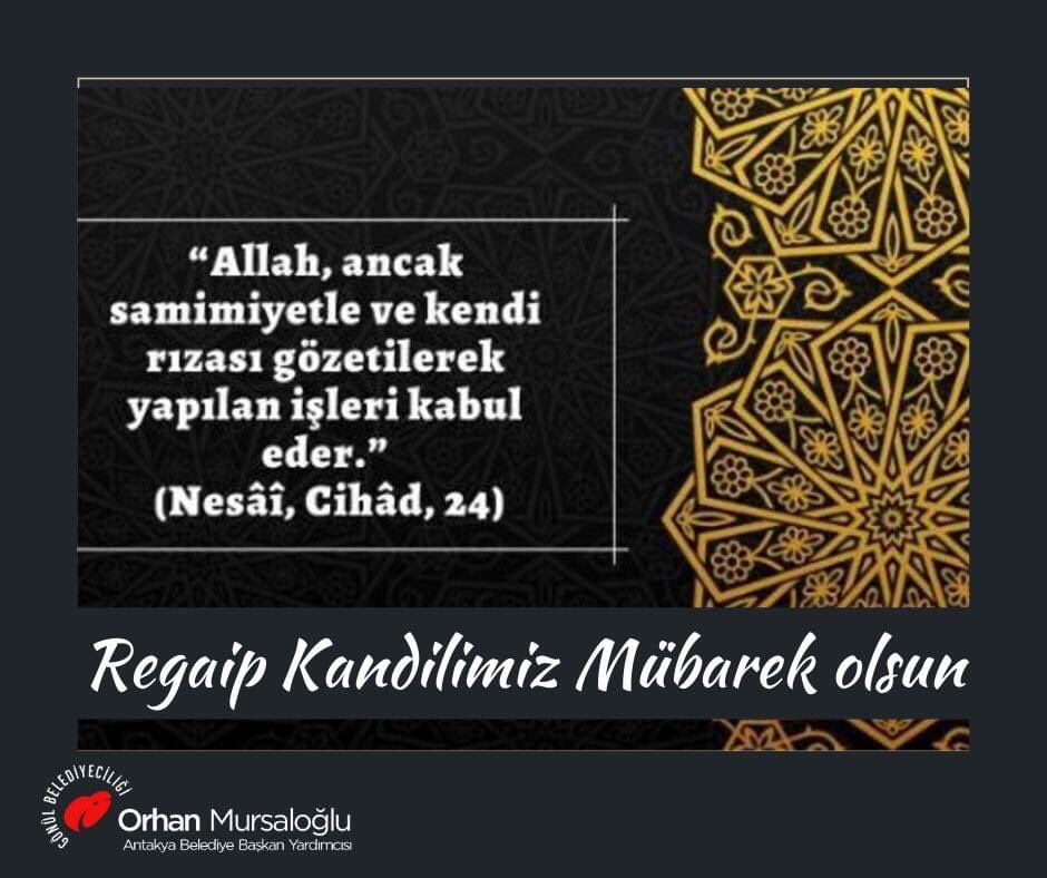 Bu mübarek gecenin, zor günler geçirdiğimiz; fakat gelecek adına umutla dolu olduğumuz şu dönemlerde birliğimize, beraberliğimize ve hayra vesile olmasını dilerim.