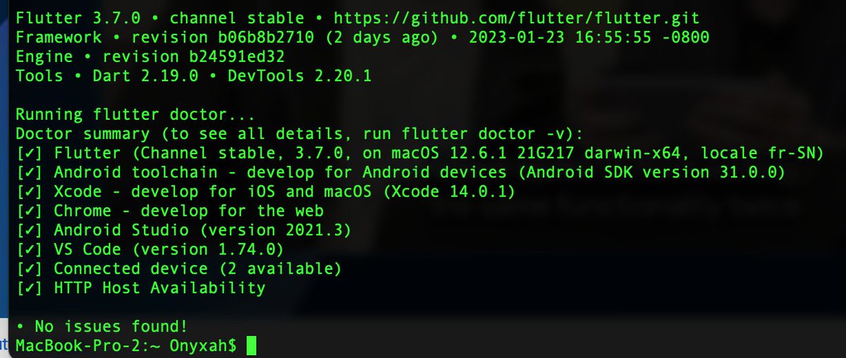 flutterSenegal's tweet photo. Flutter 3.7.0 stable de plus en plus performant avec Xcode 😍🥰 #flutterSenegal #flutter #dart https://t.co/MDVZ3FklD6