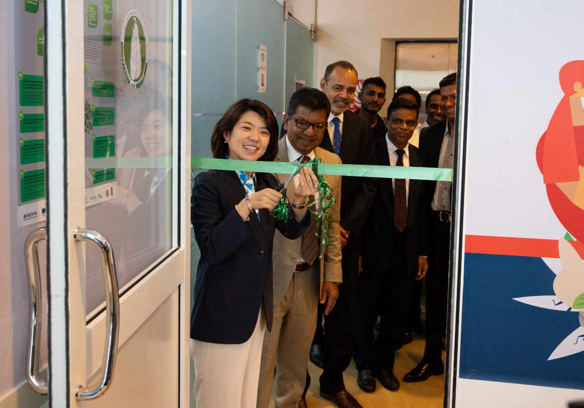 UNDPSriLanka's tweet photo. The inaugural opening of the Sustainable Tourism Unit est w/ the support of @UNDP #lka thru @UNDPbiofin, took place this morning w/ the participation of Ms @AzusaKubota, Res Rep, @UNDP #lka &amp; Mr @PrianthaF, Chairman, @sltda_srilanka to promote sustainable practices in tourism. https://t.co/RxSeU4hpom