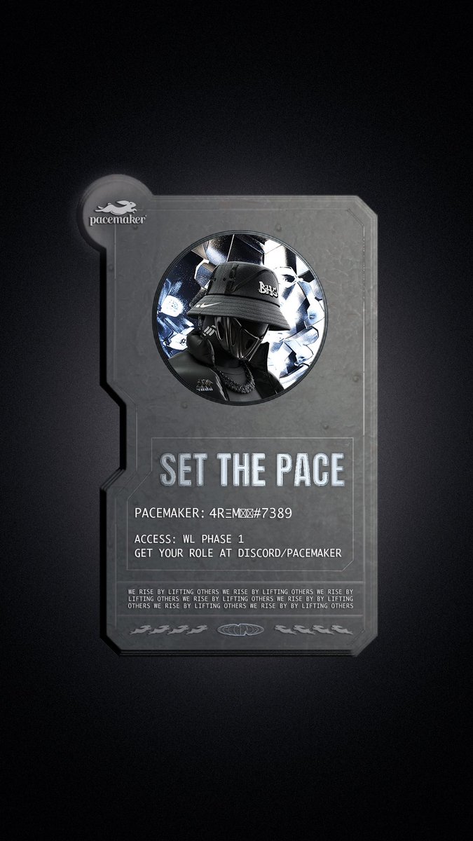4REMgm's tweet image. Part of the @Pacemaker_NFT now… #setthepace