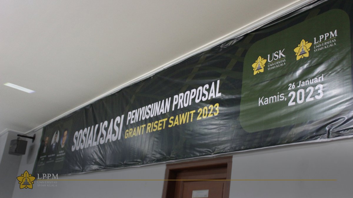 lppm_usk's tweet image. Pusat Riset Sawit dan Kelapa, LPPM USK mengadakan
"Sosialisasi Penyusunan Proposal Grant Riset Sawit (GRS) Tahun 2023" di Balai Senat Universitas Syiah Kuala pada Hari Kamis, 26 Januari 2023

#grs #sawit #lppm #usk #kelapa