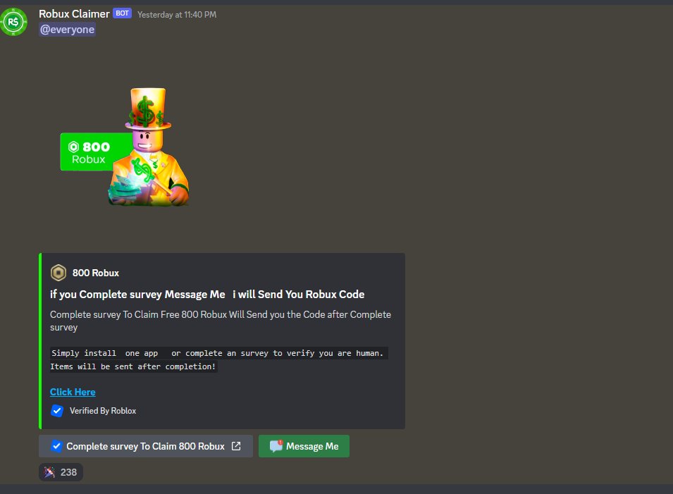 ViralVideoShort's tweet photo. @Rbloxhb its a scam to fall for this people https://t.co/1wc2D1J8Td