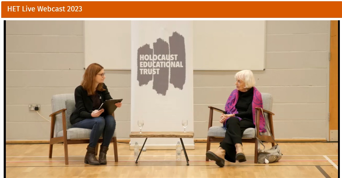 HolocaustUK's tweet photo. "She said, when I give you a sign, you just simply follow me. My Aunt said, now, don’t run. Now my name is not Ruth anymore, it is Irena. It was like being an actress, I had to learn my text, I had to learn who I know was." #AskRuth #RuthLive https://t.co/beFMM9x43Y