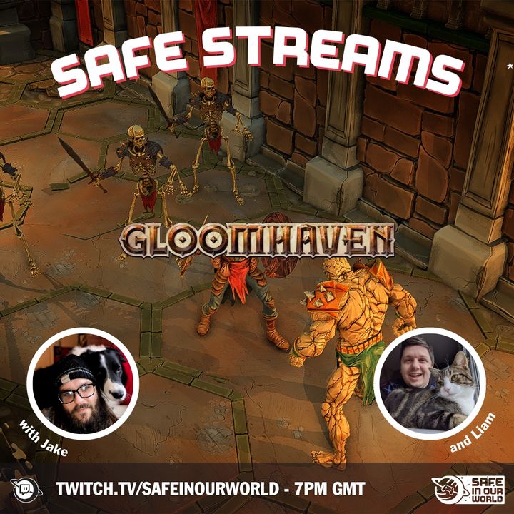 Today, 7pm GMT, Jake will be joined by Liam from @SockMonkeyLtd to play Gloomhaven on the SIOW Twitch Channel! Swing by and talk about mental health with us 💚 twitch.tv/safeinourworld