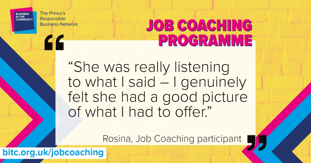Our #JobCoaching prog is making a real impact. We match #JobSeekers with business volunteers from our member orgs. 🤝👇 One success story includes Rosina who secured an exciting new role with help from her mentor Jessie from the @gmcuk Find out more! bitc.org.uk/case-study/ros…