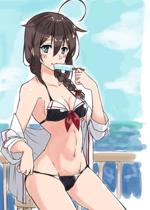 #くそ寒いので水着絵を貼る古いのばっかりだから新造しないとね 