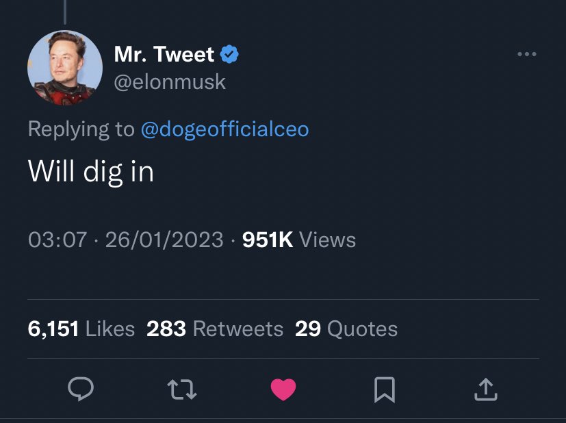 dogeofficialceo's tweet photo. If this was old Twitter, this scam would be left up for weeks 🤣

You gotta applaud @elonmusk on his dedication to remove scams and bots from the platform! 👏 https://t.co/uzXn48TjHb