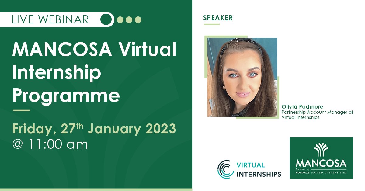 MANCOSA on Twitter "𝗟𝗜𝗩𝗘 𝗪𝗘𝗕𝗜𝗡𝗔𝗥 𝗠𝗔𝗡𝗖𝗢𝗦𝗔 𝗩𝗶𝗿𝘁𝘂𝗮𝗹 𝗜𝗻𝘁𝗲𝗿𝗻𝘀𝗵𝗶𝗽 𝗣𝗿𝗼𝗴𝗿𝗮𝗺𝗺𝗲