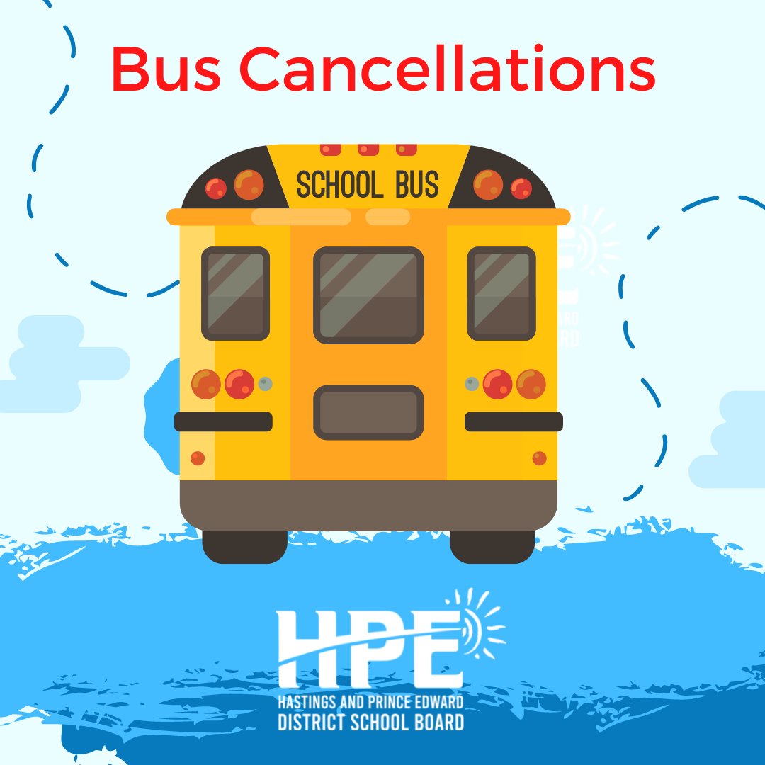 **Bus cancellations January 26, 2023** All buses are cancelled today due to road conditions. Schools will be open. Students who are driven to school will need to be picked up at the end of the school day.