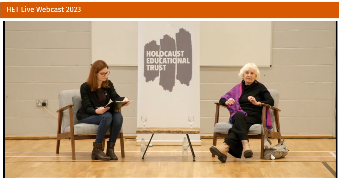 HolocaustUK's tweet photo. "They brought in the Gestapo who took the boys, six and eight, and shot them. Of all the terrible things that happened in the word, I think is it the biggest stain on humanity, to take kids and shoot them for not reason whatsoever." #AskRuth #RuthLive https://t.co/0fnrAHiuKP