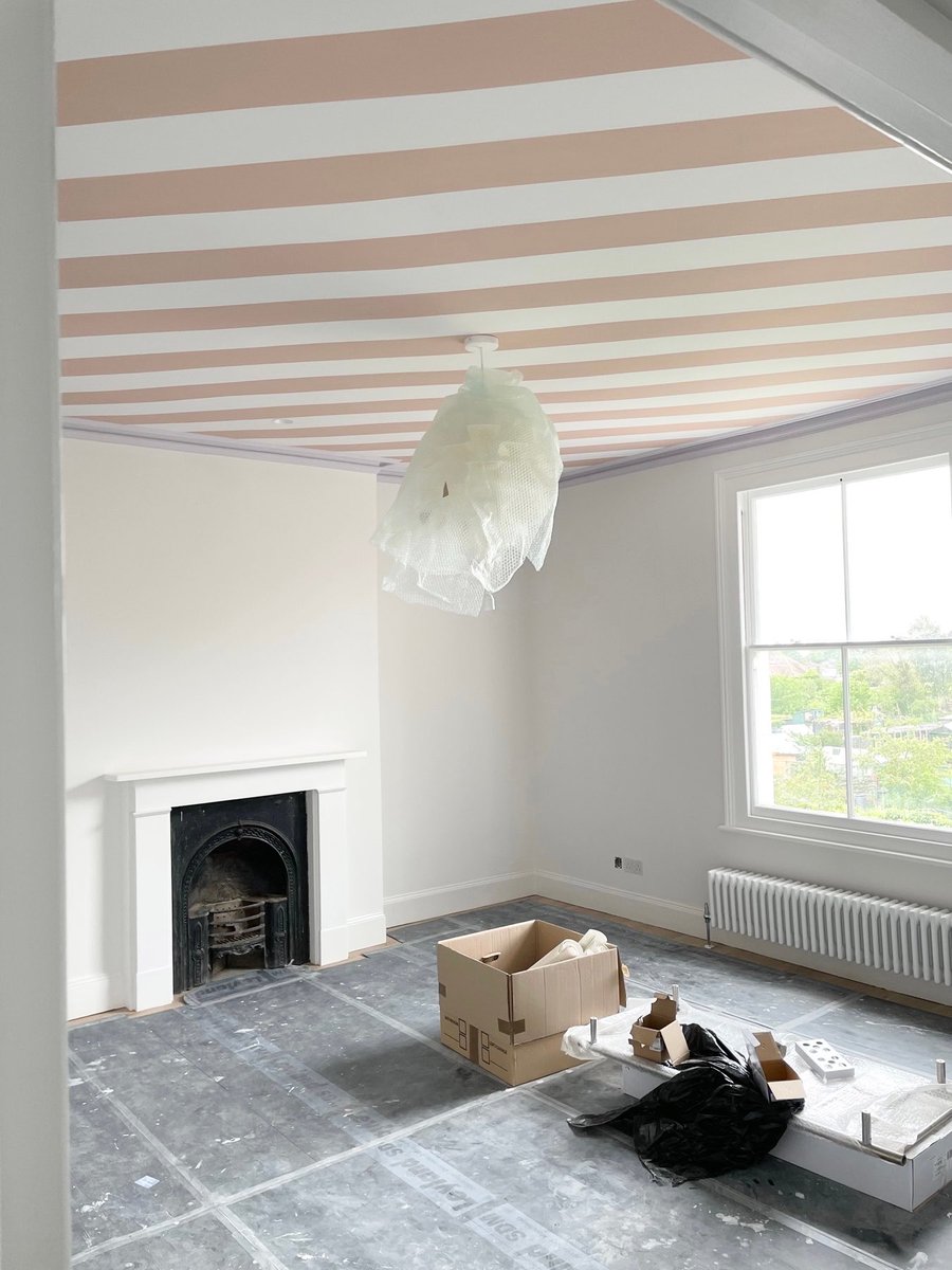 Stripe the ceiling, the kids will love it! 

#interiordesign
#childrensbedroom
#mystudio