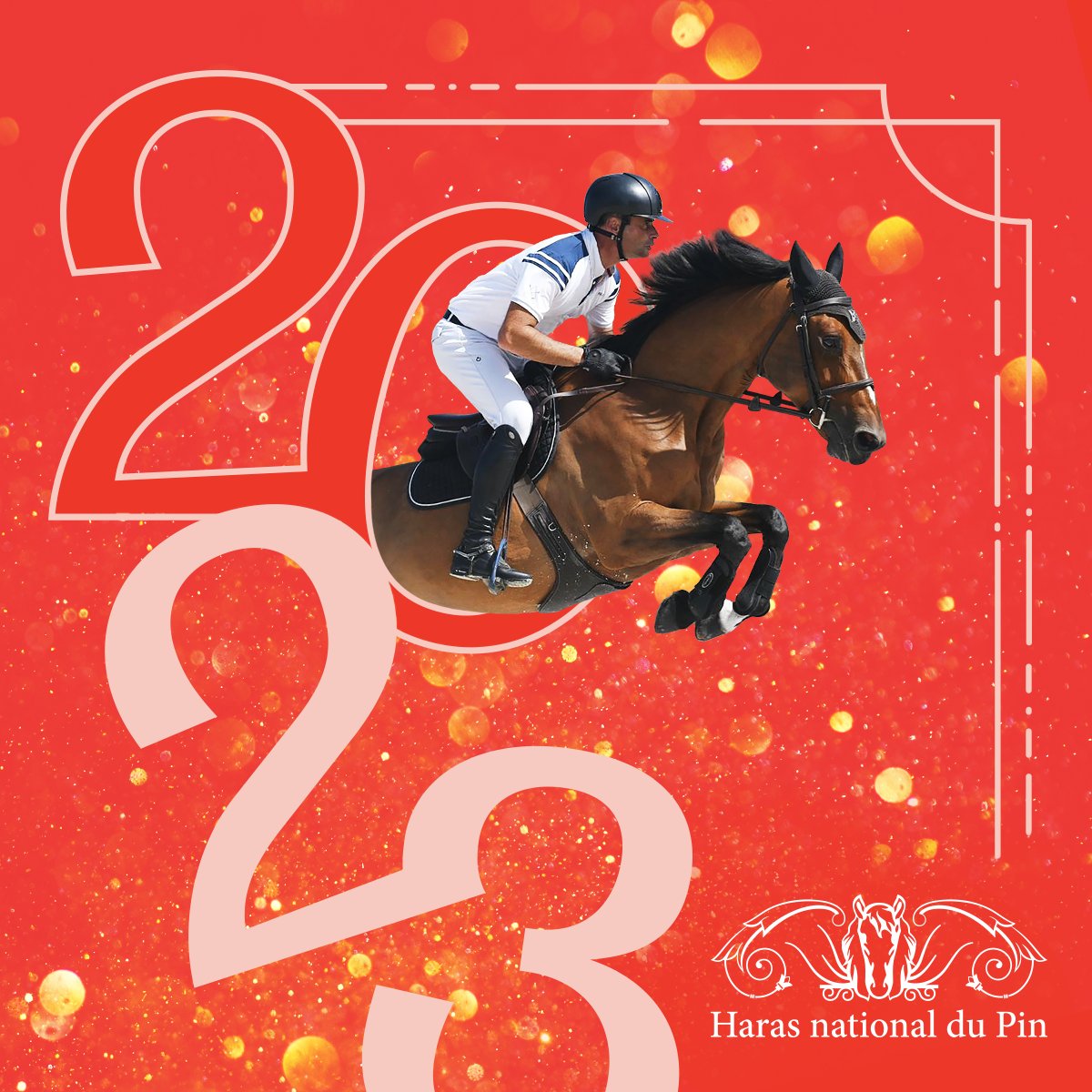 's tweet image. Toute l'équipe du Haras national du Pin vous souhaite une très belle année 2023 ✨

Que cette année soit inspirante, épanouissante et riche de beaux et grands projets 🙌🏼

#HarasduPin #HarasnationalduPin #voeux2023 #nouvelleannee #Normandie #Normandietourisme #Orne