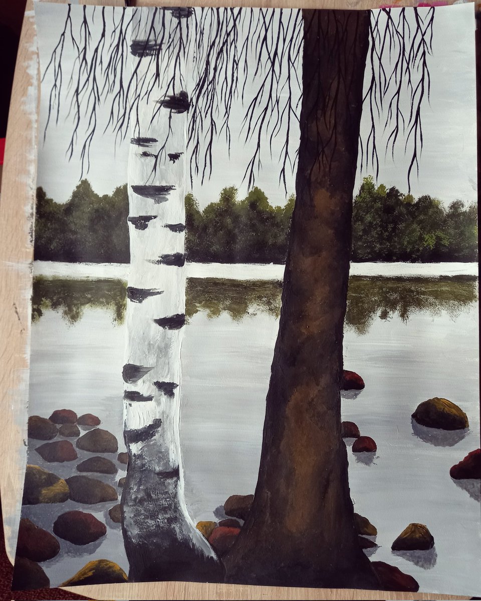 Bird_cherry_art's tweet photo. 50x65cm acrylic painting 🖤🖌 https://t.co/OiKcFPCMNl