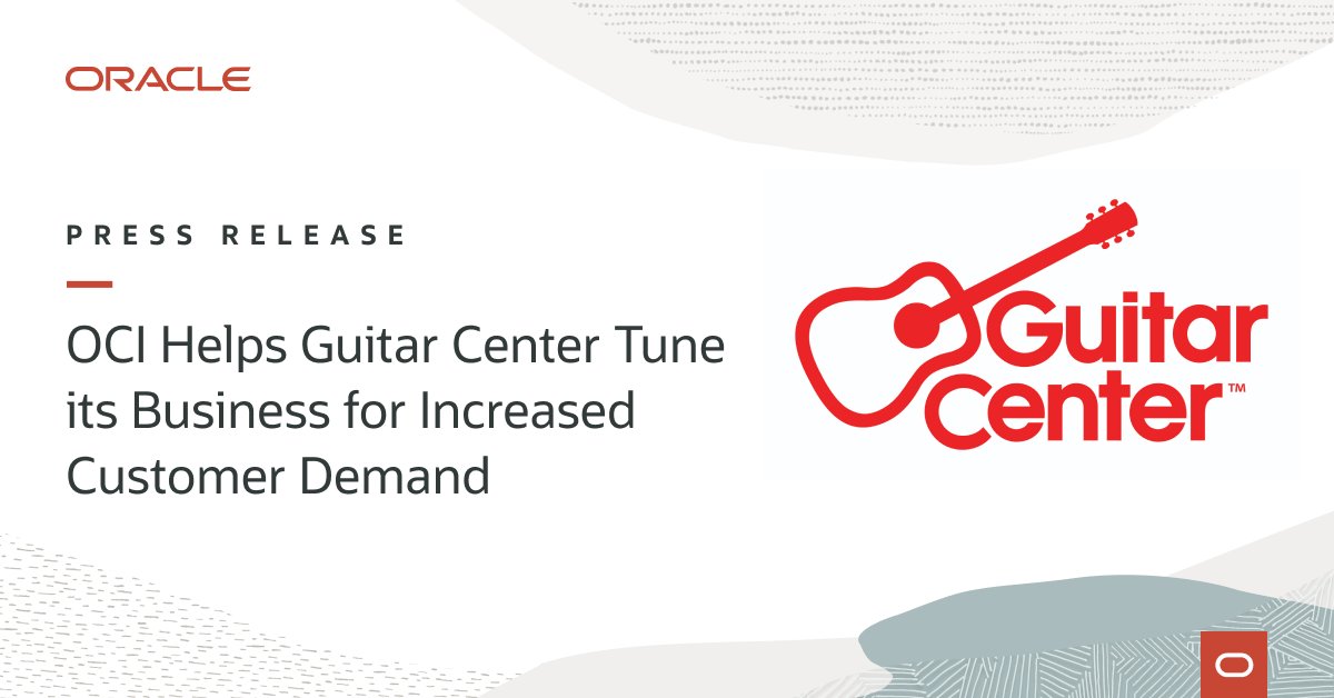 Paolo Kreth (@paolokreth) on Twitter photo Oracle is helping <a href="/guitarcenter/">Guitar Center</a> tune its business to meet growing customer demand for online and in-store services. Read about how Guitar Center is saving costs and improving performance by moving to #OCI. social.ora.cl/60133bsDf Oracle is helping <a href="/guitarcenter/">Guitar Center</a> tune its business to meet growing customer demand for online and in-store services. Read about how Guitar Center is saving costs and improving performance by moving to #OCI. social.ora.cl/60133bsDf