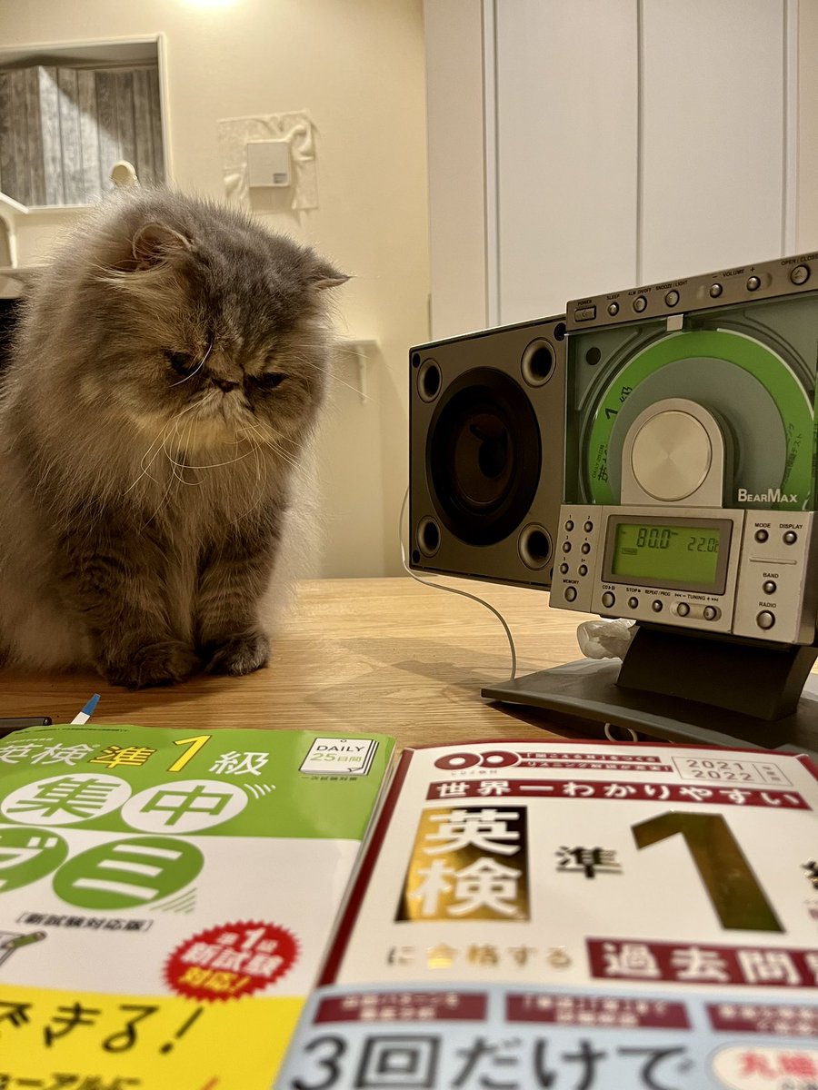 requali111's tweet photo. 英検の勉強にも慣れてきましたが、音源がCDしかない本もあるのですね🥲タブレットで上手く再生できなかったので20年前くらいのCDラジカセを引っ張り出してきました。懐かしい。
#BEARMAX https://t.co/olvmJvKbBs