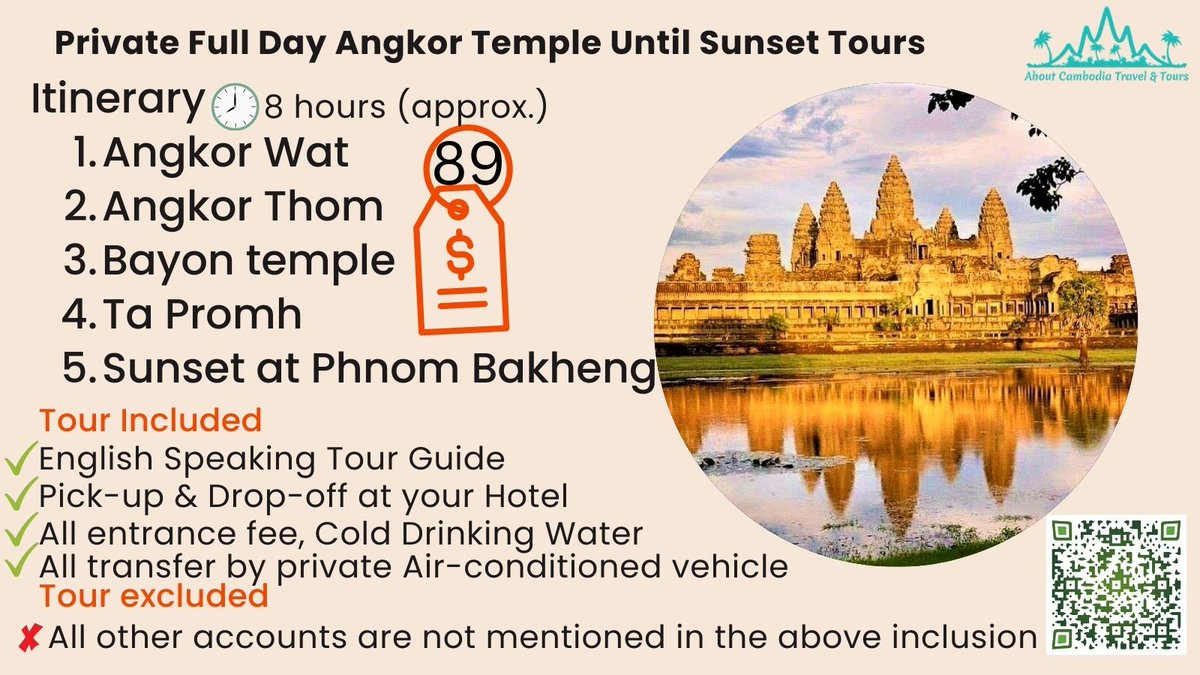 cambodiatours9's tweet photo. It is very popular tours in #Siem #Reap to #explore the main #temples in Angkor #complex as Angkor #Thom, #Bayon, #Baphoun, #Phimeanakas, #Terrace of #Elephants, #Ta #Nei, #Ta #Prom, #Angkor #Wat and watch #sunset at #Phnom #Bakheng https://t.co/lZr4CWcjRm https://t.co/XllO0JoBOy