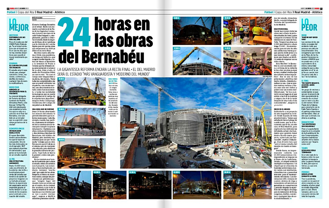 Lo mejor, y lo peor de las obras de remodelación del Estadio Santiago Bernabéu. 24 horas con los obreros, vecinos, y comerciantes de la zona. 
En <a href="/marca/">MARCA</a> 🗞️y <a href="/MARCATV/">MARCA TV</a> 📽️

youtube.com/watch?v=n6wJda… <a href="/marca/">MARCA</a> 

Un reportaje de <a href="/JLAllegue92/">José Luis Allegue</a> y <a href="/AngelRiveroP/">Ángel Rivero</a>