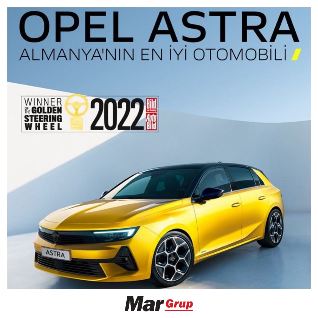 Almanya’da Yılın Otomobili Ödülleri’nin bağımsız jürisi, kendi segmentindeki rakiplerini açık ara geride bırakan yeni nesil Astra’yı Almanya'nın en iyi kompakt sınıf otomobili seçti. #OpelMar #Astra . #MarGrup #Mar #OpelAstra #Opel