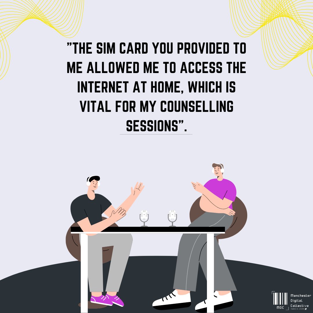 MancDigiColl's tweet image. 📈We&apos;re seeing more clients experiencing #DataPoverty.

🫂Thanks to the National Databank we&apos;ve been able to support our clients with mobile data, which makes a huge impact to their lives!

#FixTheDigitalDivide
#ManchesterDigitalCollective