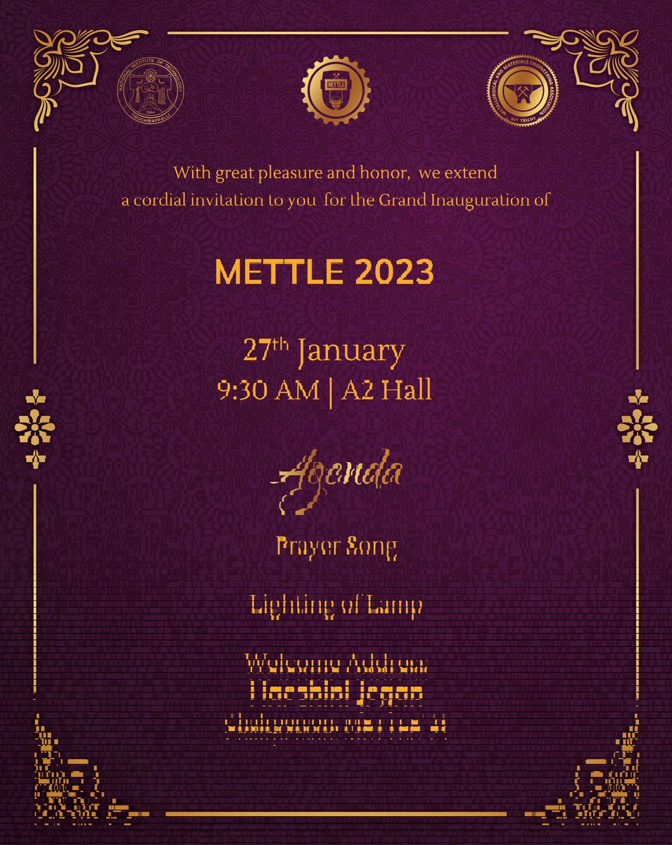 MettleNitt's tweet photo. "Calling all metallurgists and advanced material enthusiasts! Join us for an insightful #MetallurgySymposium where you'll gain valuable knowledge, network with industry leaders, and explore the latest advancements and trends shaping the field. Don't miss this opportunity . https://t.co/6npg6PRZlE