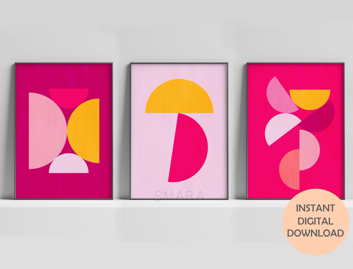 dearahay's tweet image. Excited to share the latest addition to my #etsy shop: Printable Abstract Geometric Wall Art: Half Circle, Hot pink, Yellow, Magenta etsy.me/3ZWUAZM #pinkdecor #wallart #decor #colorful #bedroom #minimalist #abstractgeometric #vivamagenta