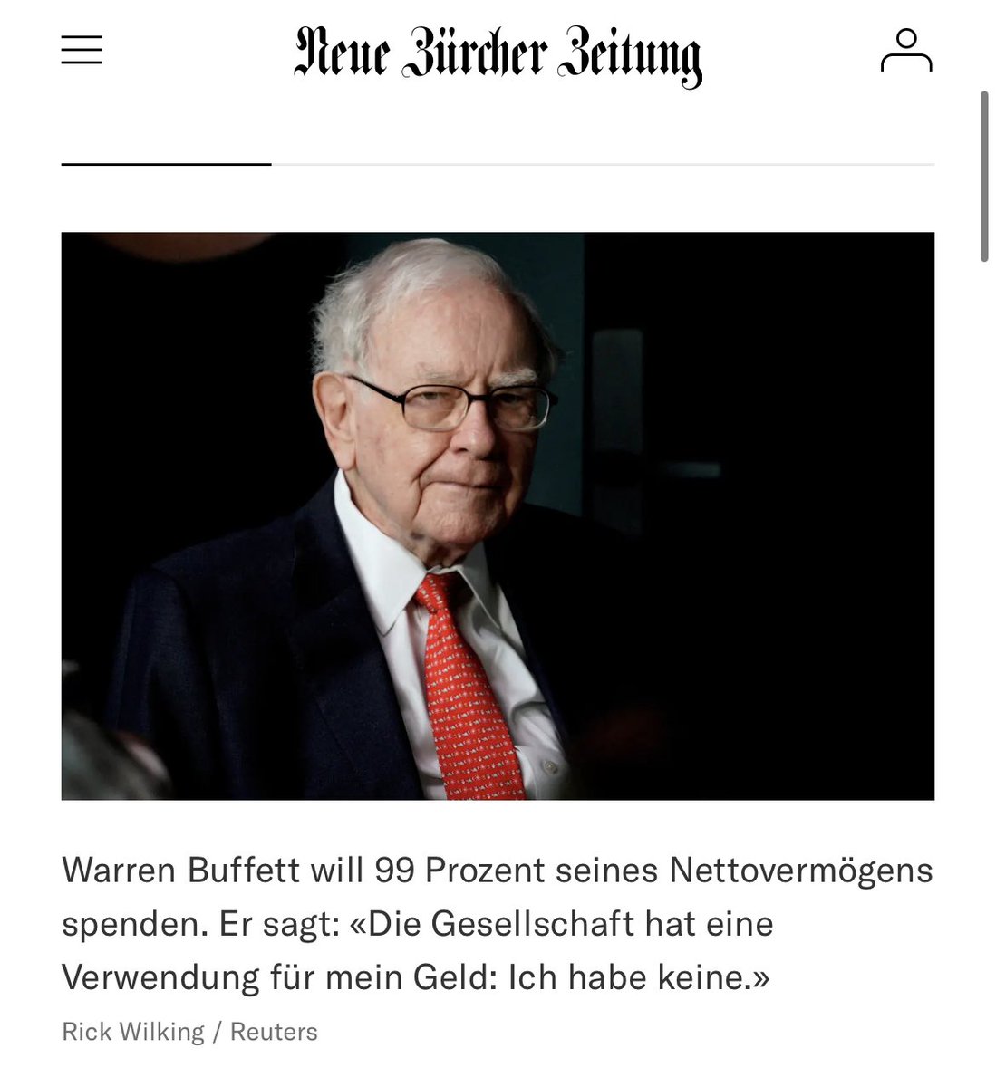 CWRoehl's tweet image. Es gibt Kommentare, bei denen muss ich mich sehr beherrschen, um nicht die gute Kinderstube zu entehren, die ich genossen habe.

Betreffend das, was die „fette Gans“ mit ihrem Reichtum macht – siehe hier: nzz.ch/wirtschaft/war…

#TheGivingPledge #LesenBildet