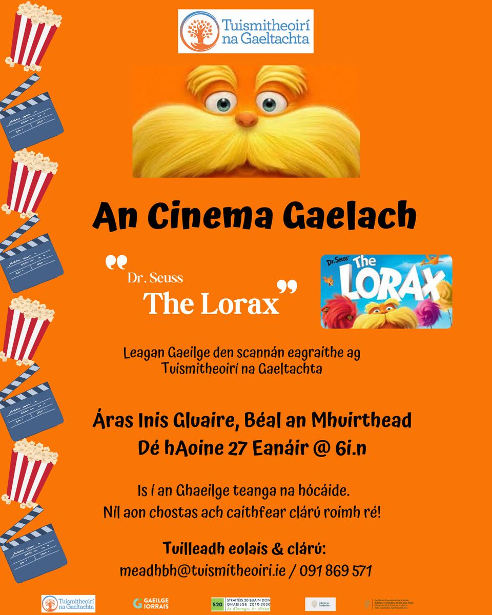 Gaeilge Iorrais (@gaeilgeiorrais) on Twitter photo *Cinema Gaelach ar siúl Dé hAoine 27.01.2023 <a href="/6i/">Karin Yamada</a>.n in Áras Inis Gluaire*
Tuilleadh eolais / Clárú go beo le meadhbh<a href="/tuismitheoiri/">Tuismitheoirí na Gaeltachta</a>.ie / 091 869 571
#SeoíanGhaeltacht
@tuismitheoiri
<a href="/arasinisgluaire/">Áras Inis Gluaire</a> *Cinema Gaelach ar siúl Dé hAoine 27.01.2023 <a href="/6i/">Karin Yamada</a>.n in Áras Inis Gluaire*
Tuilleadh eolais / Clárú go beo le meadhbh<a href="/tuismitheoiri/">Tuismitheoirí na Gaeltachta</a>.ie / 091 869 571
#SeoíanGhaeltacht
@tuismitheoiri
<a href="/arasinisgluaire/">Áras Inis Gluaire</a>