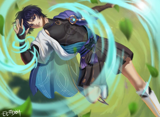 The wind rises! #genshinimpact #scaramouche #wanderer #原神 