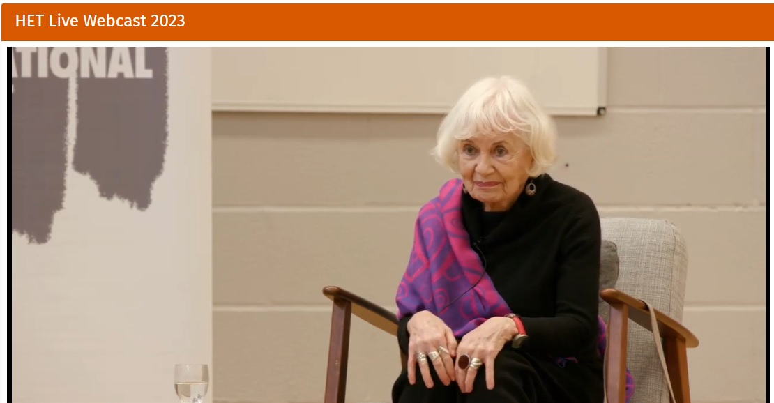 HolocaustUK's tweet photo. That concludes our live webcast! Thank you, to all who have joined us, to Preston Manor School for hosting and to Holocaust survivor, the remarkable, Ruth Posner BEM. #AskRuth #RuthLive https://t.co/RB15kMV67s