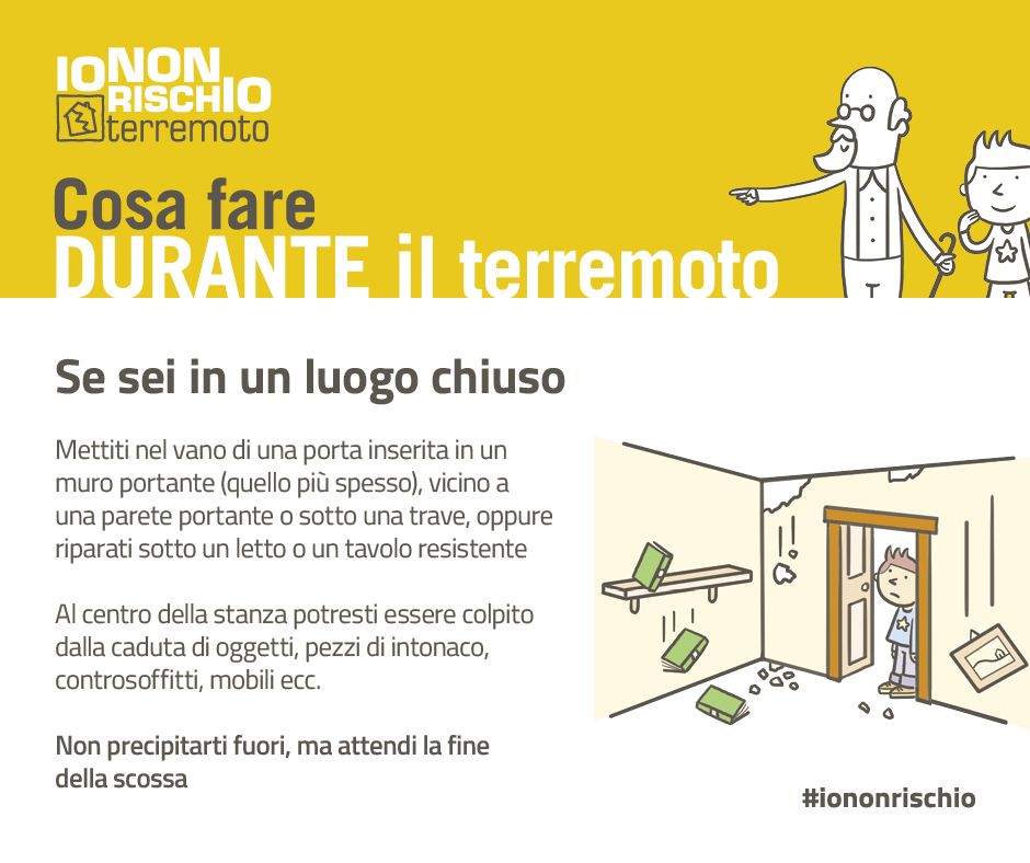 RCMistralProCiv's tweet photo. #INFO [26/01/2023-12:00] #Terremoto 
Cosa fare #DURANTE un terremoto?
Scopri di più su https://t.co/KiKA0oLAZS e sul nostro sito https://t.co/E0gKhVxb7Q
Agenzia regionale per la sicurezza territoriale e la protezione civile 
#preparati #prevenzione https://t.co/wvpt5C4mOI