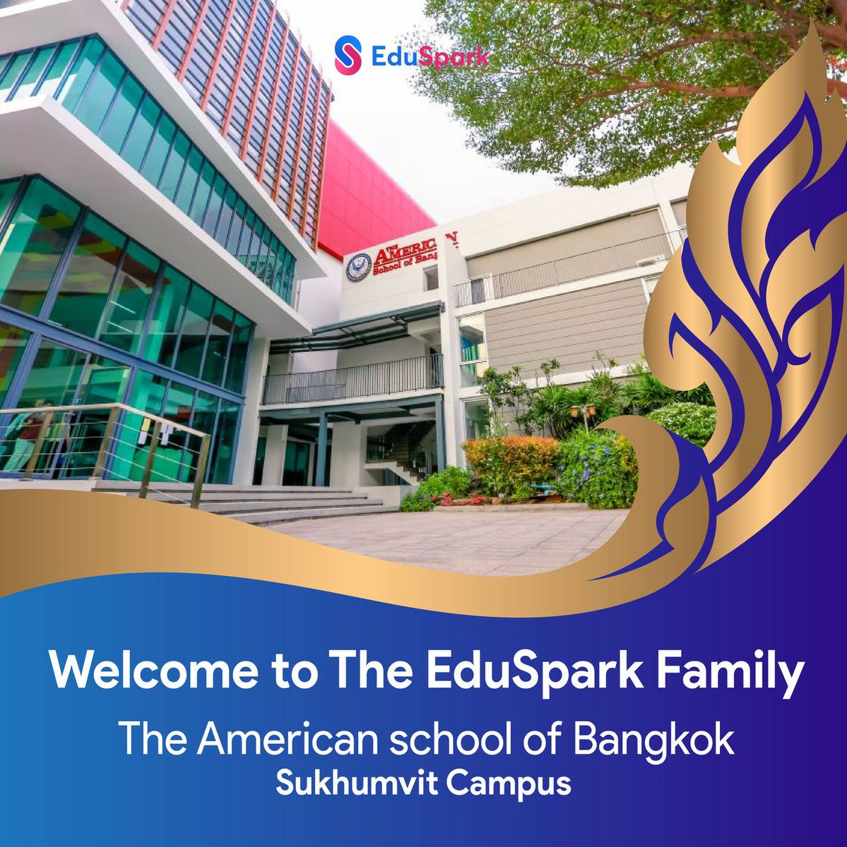 EduSparkWorld's tweet photo. We are excited to welcome one of Thailand's leading international schools, The American School of Bangkok, Sukhumvit Campus, to the EduSpark family! We are excited about our journey together to bring world class professional learning to all educators via https://t.co/wujixlaUCt https://t.co/lcbCAGXFvK