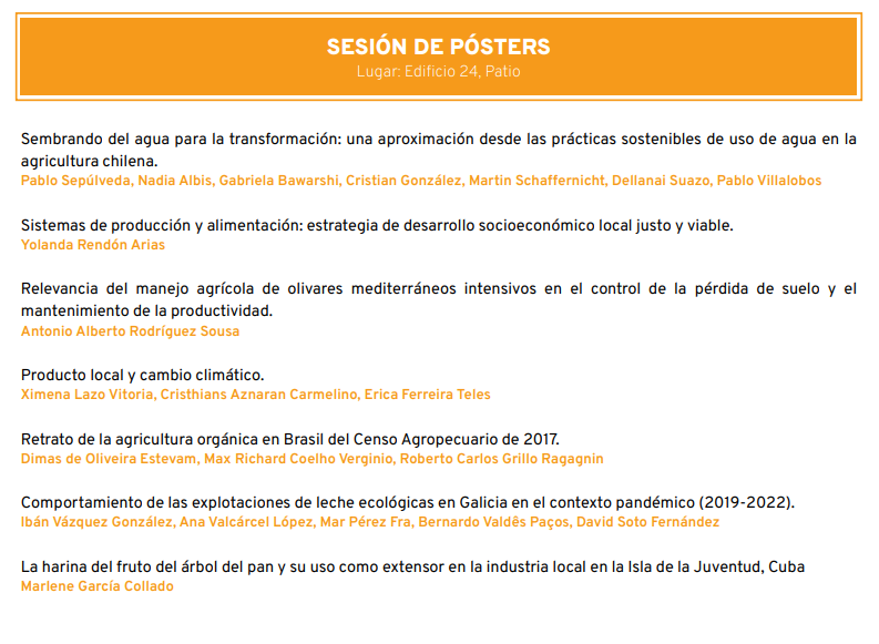 La semana pasada en el #IXCongreso Internacional de #Agroecología que se realizó en la <a href="/pablodeolavide/">Pablo de Olavide</a>.
Presentamos nuestro trabajo "Producto Local y Cambio Climático", aportando nuestro granito de arena sobre cómo evoluciona el producto local en el ámbito de la contratación.