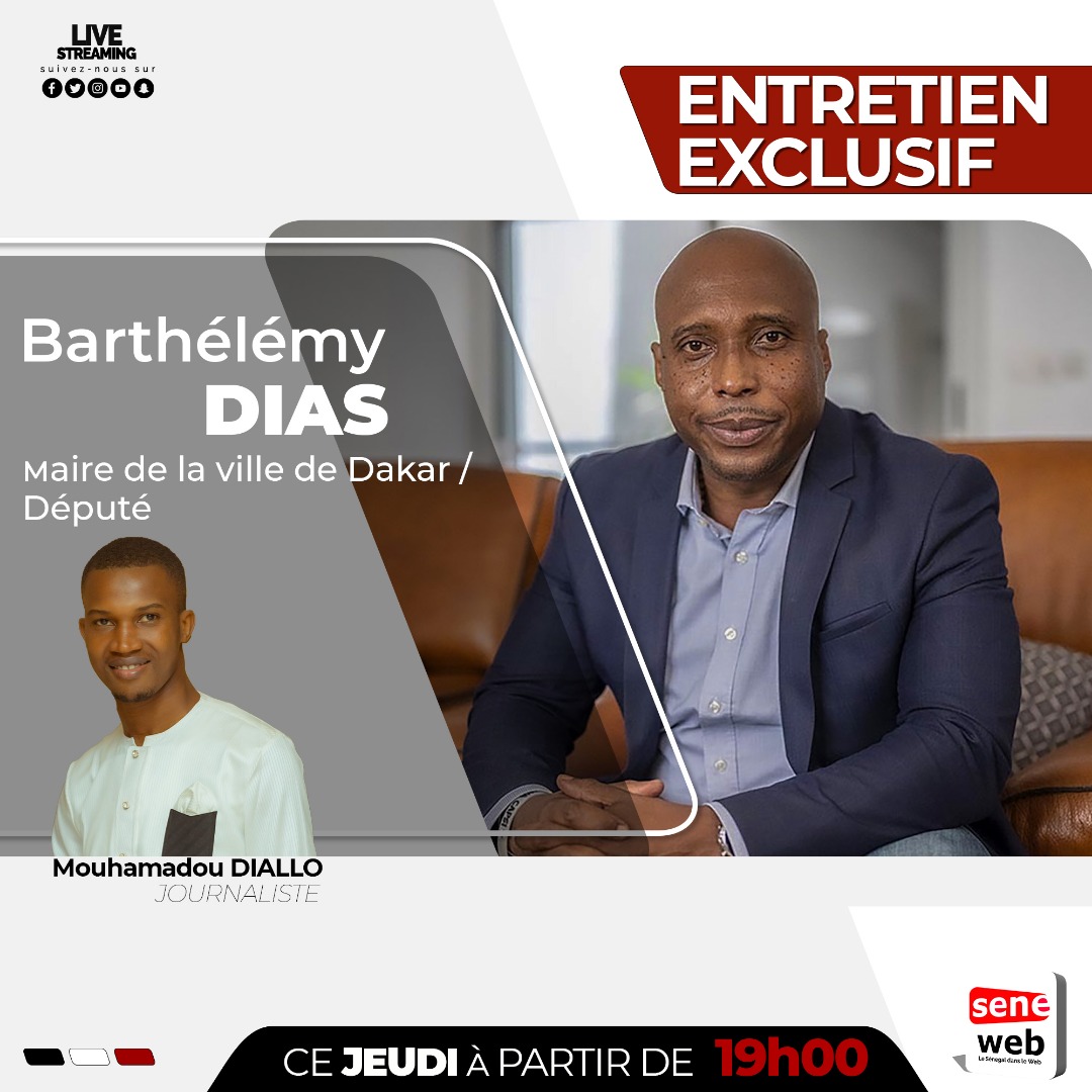 BarthelemyDias1's tweet photo. Merci de me suivre sur Seneweb à 19h
Ensemble, marchons vers "L'ESSENTIEL" https://t.co/HslpjLZUZP
